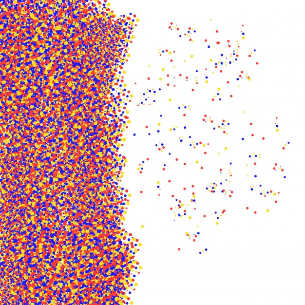 626x626 Decorative Background With Confetti Particles Vector Free Download