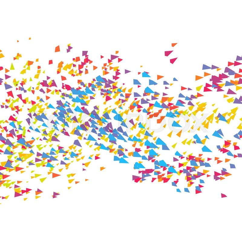 800x800 Pyramids In Empty Space. Chaotic Particles. Abstract Dynamic