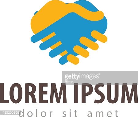 450x384 Handshake Vector Logo Design Business Or Partnership Icon Stock