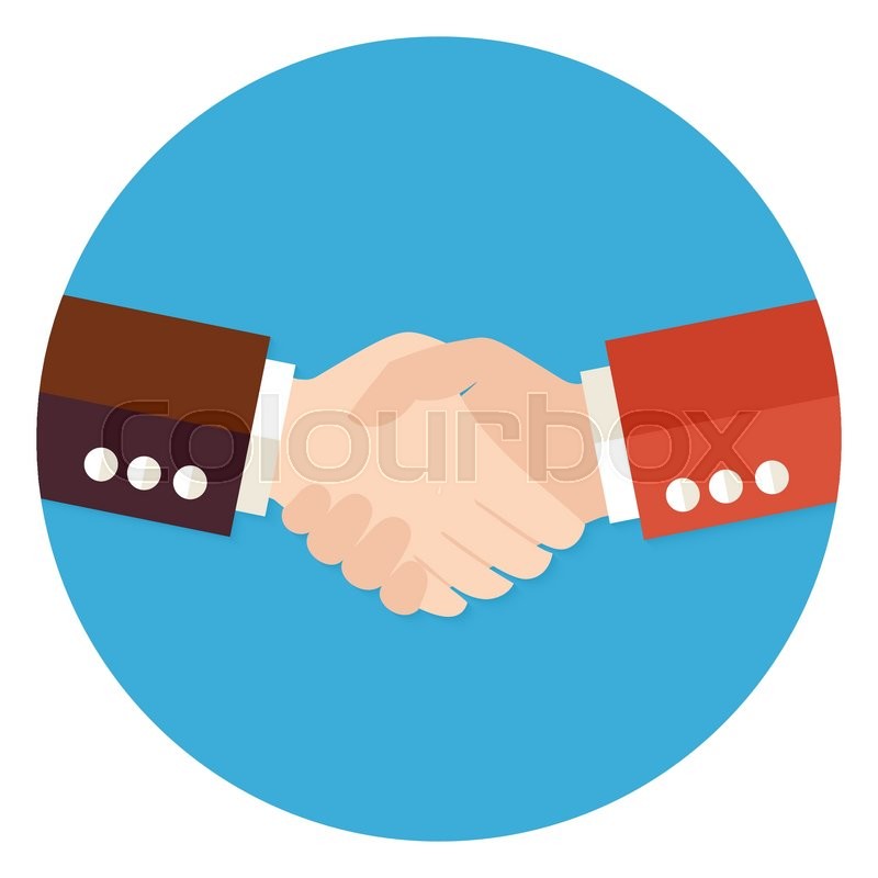 800x800 Illustration Of Two Businessmen Partnership Flat Circle Icon