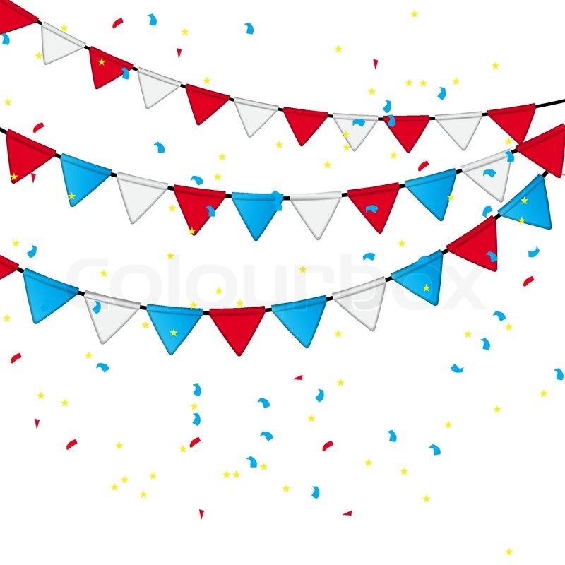 800x800 Party Flag Background Vector Illustration. Eps 10 Stock Vector