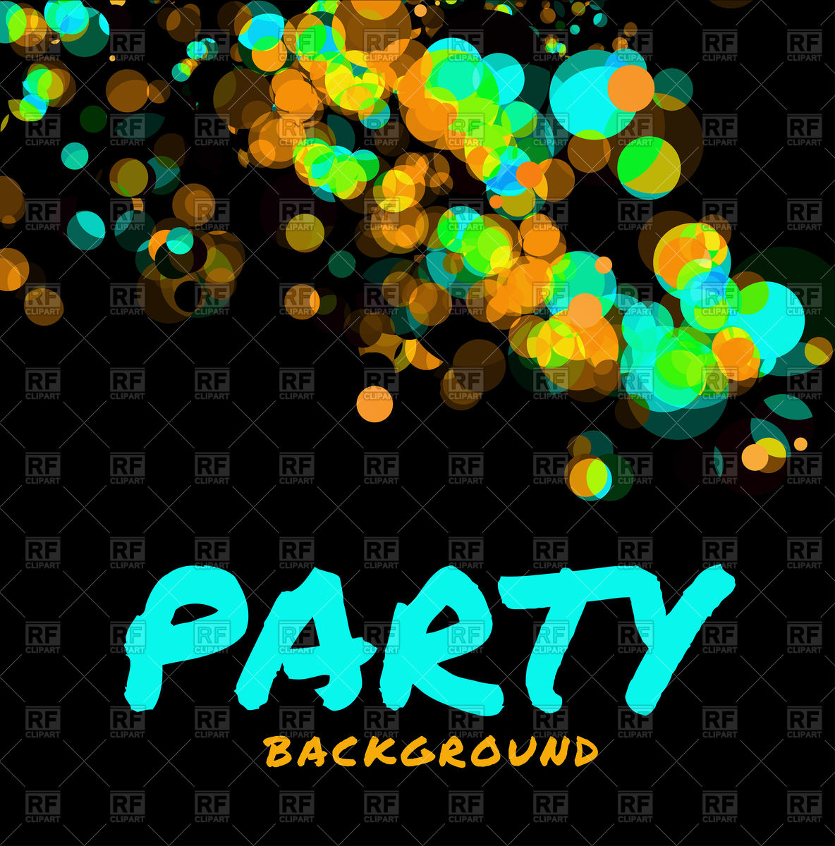 1184x1200 Party Background With Bokeh Circles On Black Background Vector