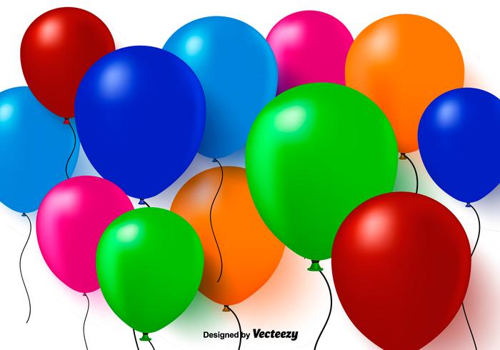 700x490 Colorful 3d Balloons Vector Background
