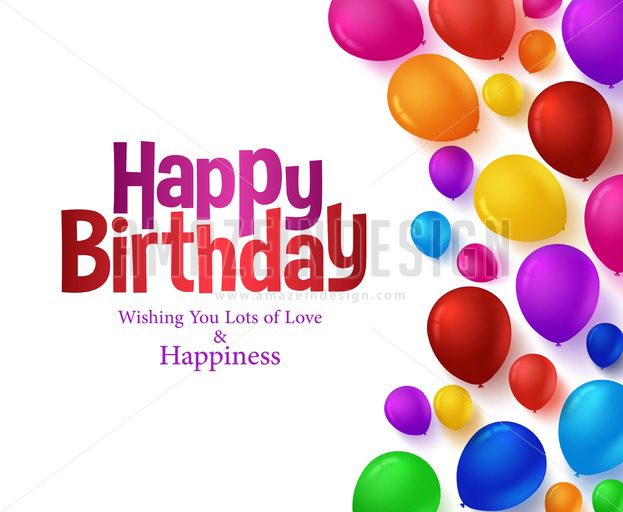 623x512 Happy Birthday Balloons Vector Background