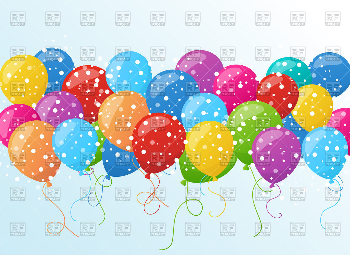 1200x873 Holiday Background With Colorful Balloons Vector Image Vector