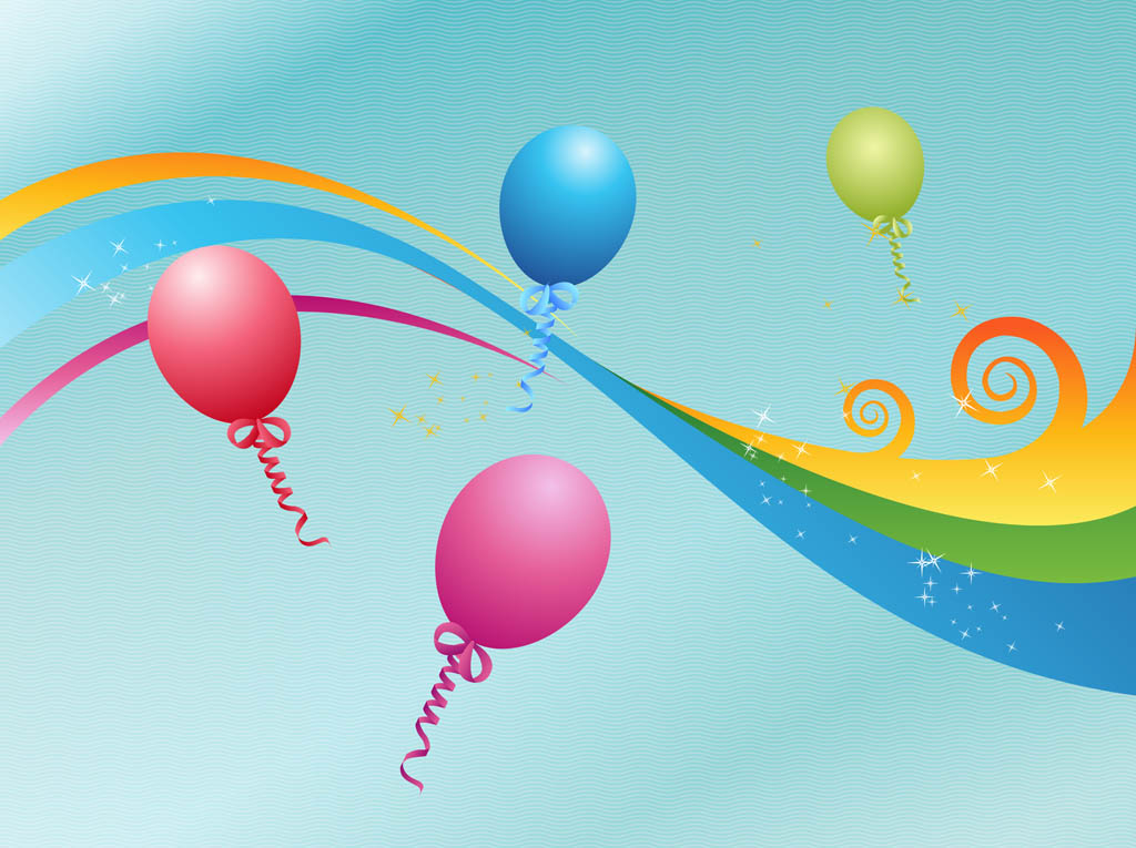 1024x765 Party Balloons Vector Vector Art Amp Graphics