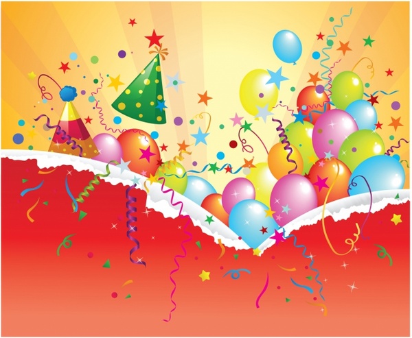 600x493 Birthday Party Banner Free Vector In Adobe Illustrator Ai ( .ai