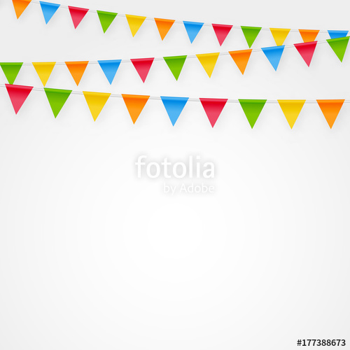 500x500 Minimalistic Festive Birthday Party Flags Bunting Decorations