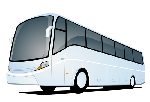 500x340 Funny Cartoon Bus Vector Set 06