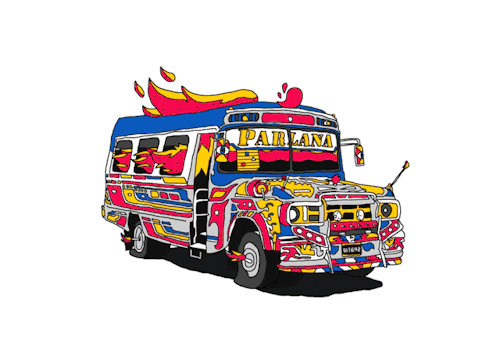 500x357 Pink Tour Bus Clip Art