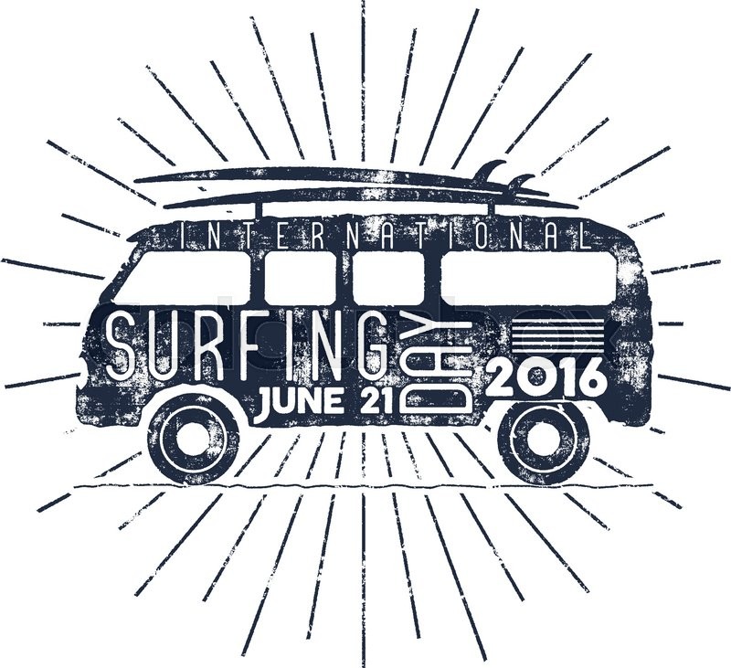 800x731 Surfing Day Typography Label. Vector Vacation Typographic Emblem