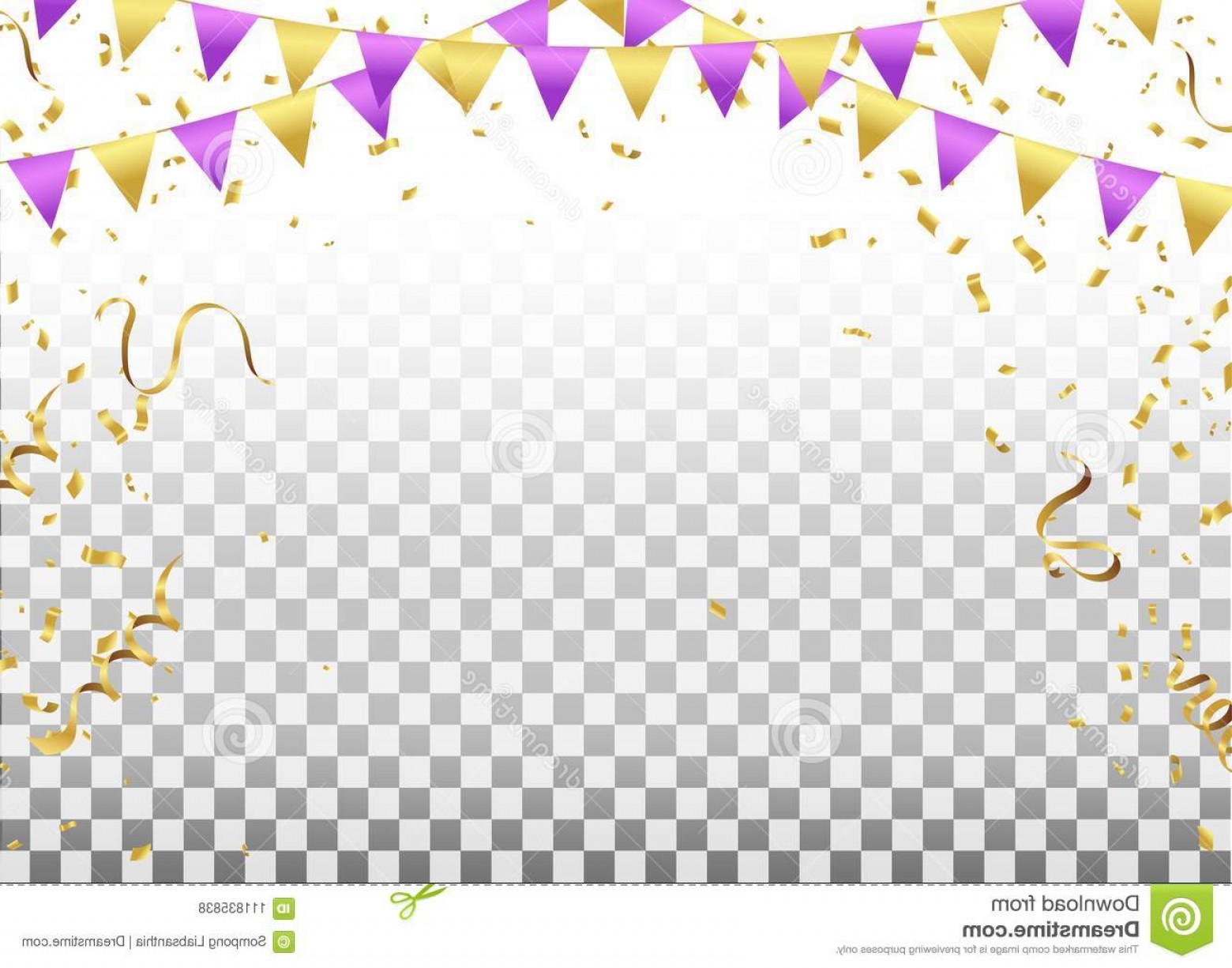 1560x1225 Party Flags Confetti Ribbons Falling Transparent Background