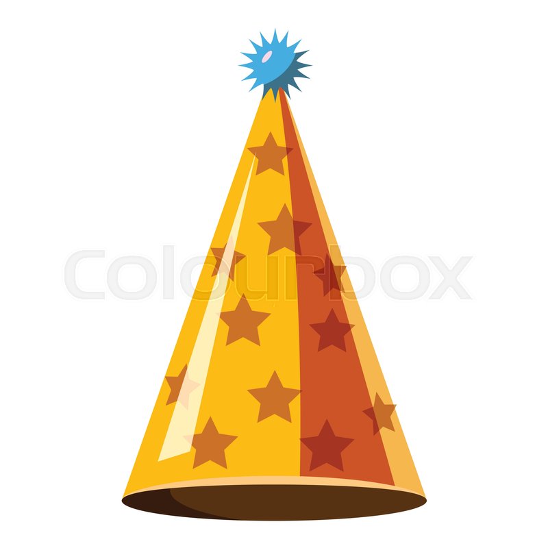 800x800 Gold Party Hat Icon. Isometric 3d Illustration Of Gold Party Hat