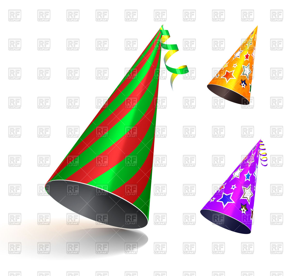1200x1139 Colorful Party Hats Vector Image Vector Artwork Of Objects