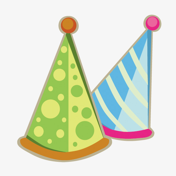595x595 Cute Cartoon Birthday Hat, Cartoon Clipart, Birthday Clipart