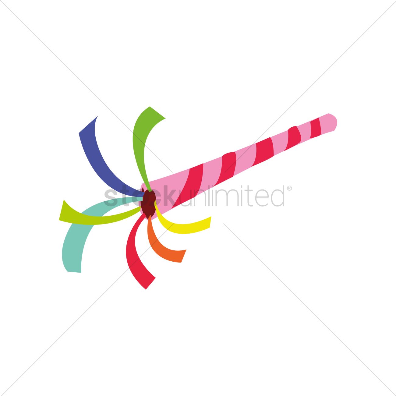 1300x1300 Free Party Horn Vector Image
