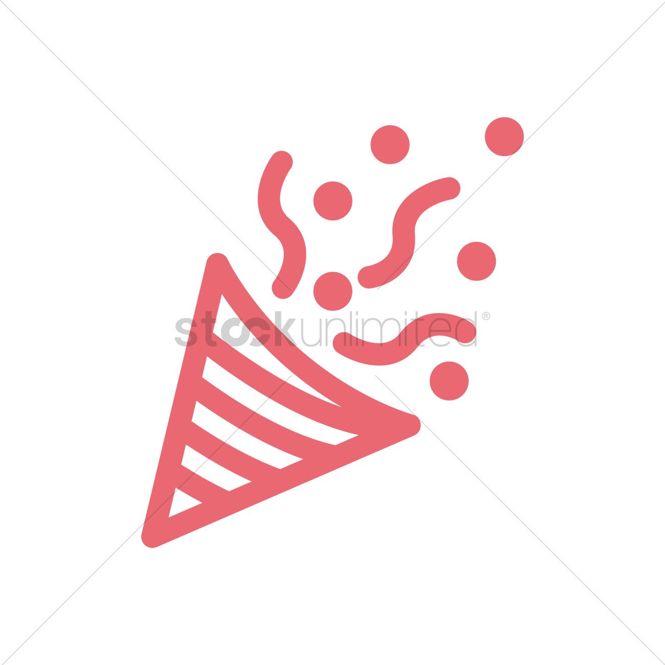 1300x1300 Party Horn Vector Image