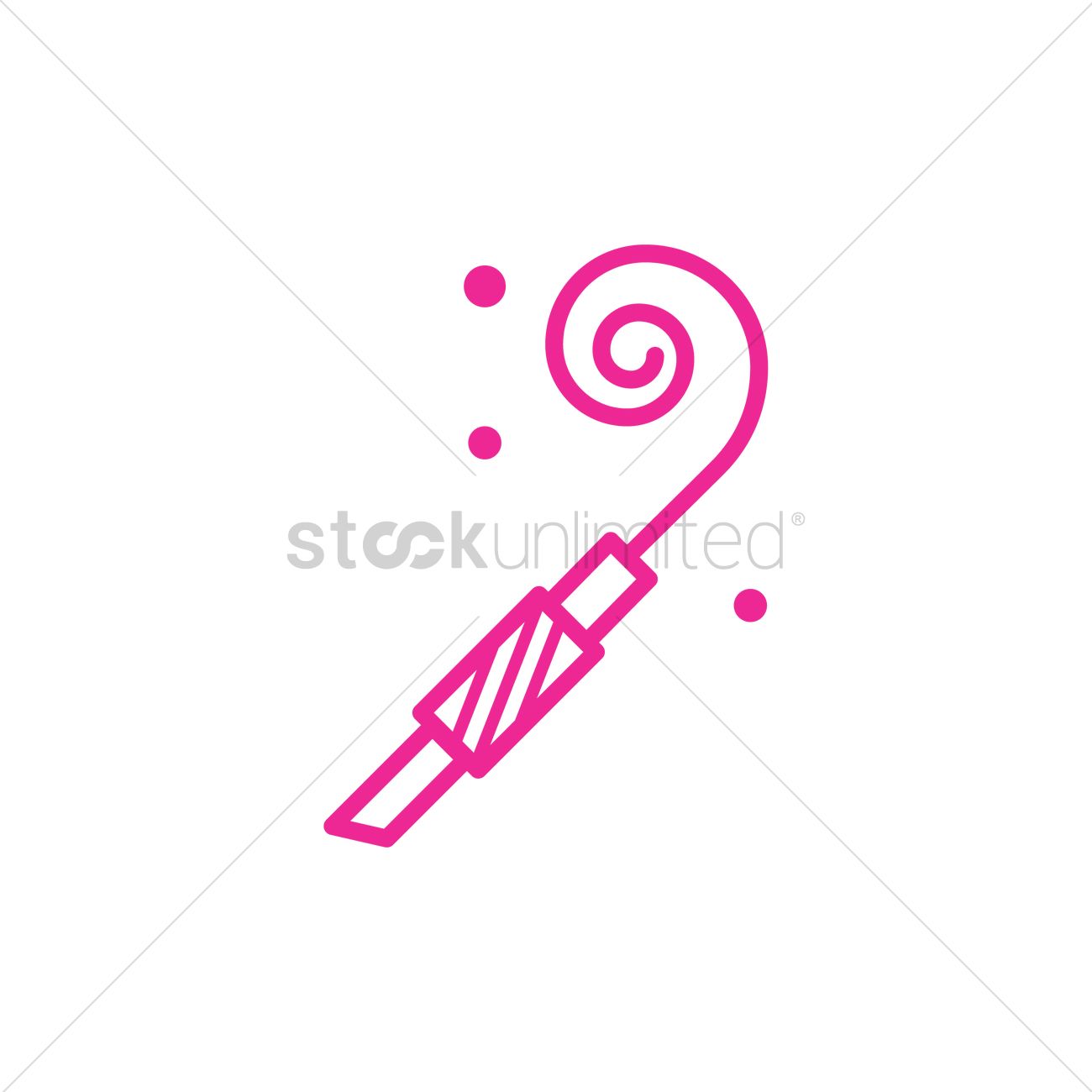 1300x1300 Party Horn Vector Image