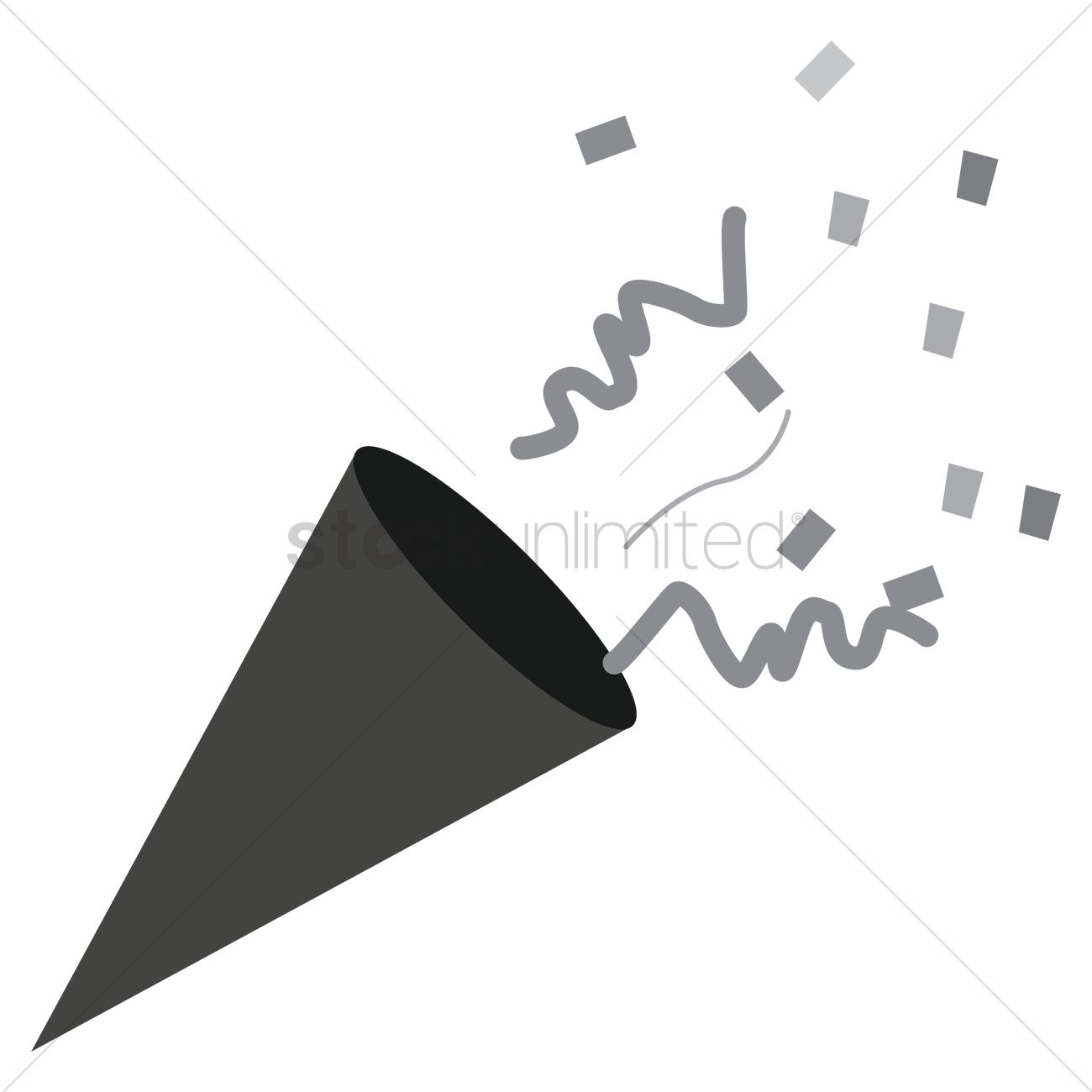 1300x1300 Free Party Popper Vector Image