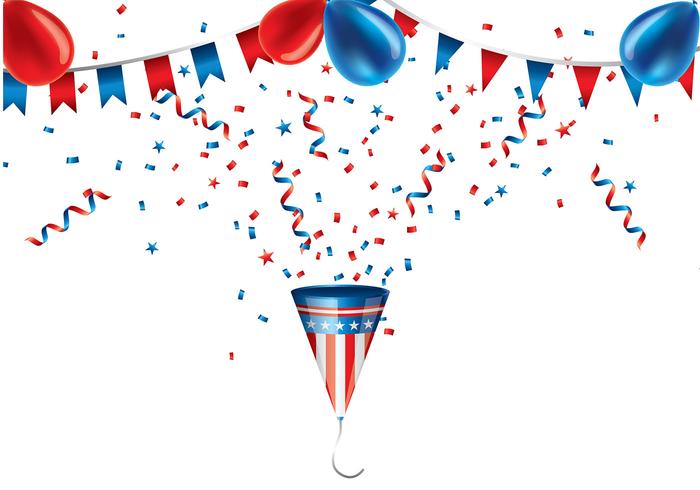 700x490 Party Popper Us Colors Vector