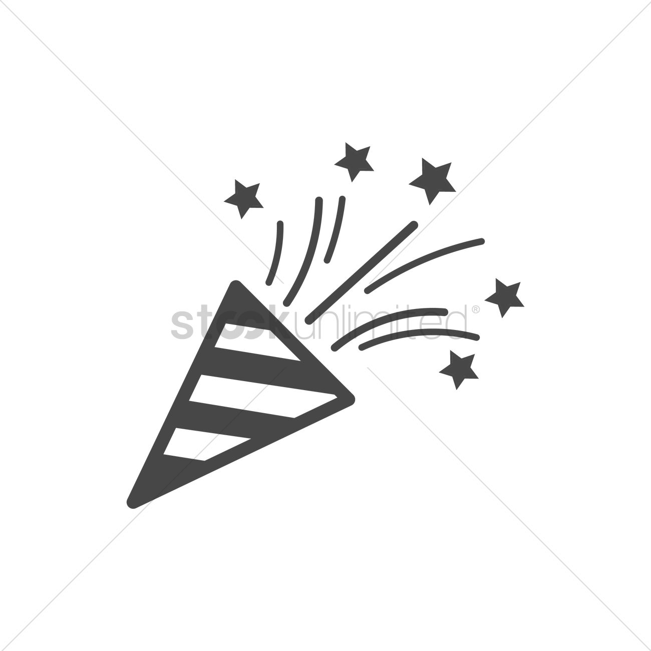 1300x1300 Party Popper Icon Vector Image