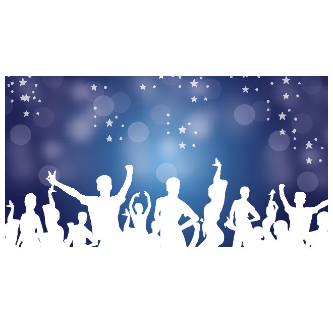 660x660 Dance Party Vector Poster