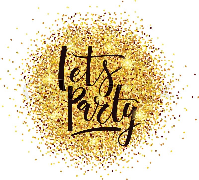800x723 Hand Sketched Golden Glitter Round Background For Party Template
