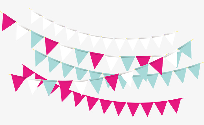 650x400 Party Triangle Bunting, Party Vector, Triangle Vector, Vector Png