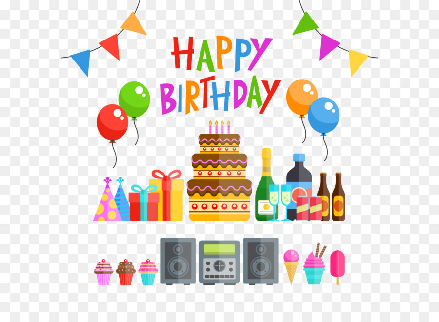 900x660 Birthday Cake Party Euclidean Vector