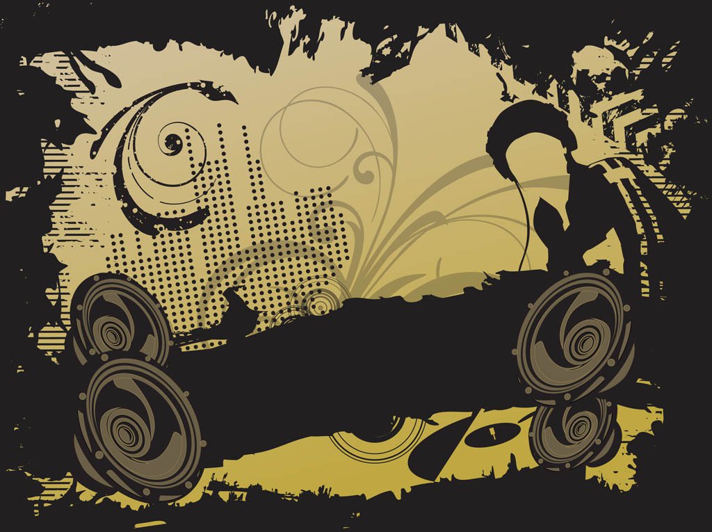 1024x765 Dj Party Vector Vector Art Amp Graphics