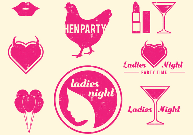 632x443 Retro Hen Party Design Elements Free Vector Download 405867 Cannypic