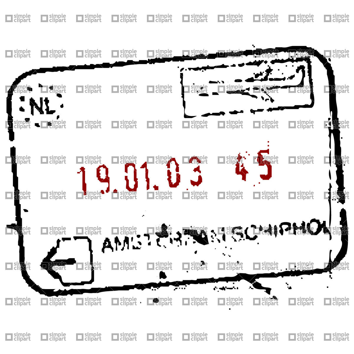 1200x1200 Passport Stamp Vector Image