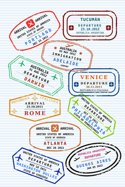 247x368 Passport Stamps Vector Free Vector Download (871 Free Vector) For