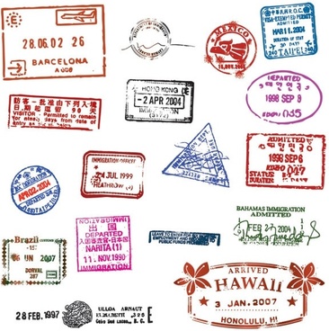 366x368 Passport Stamps Vectors Free Free Vector Download (871 Free Vector
