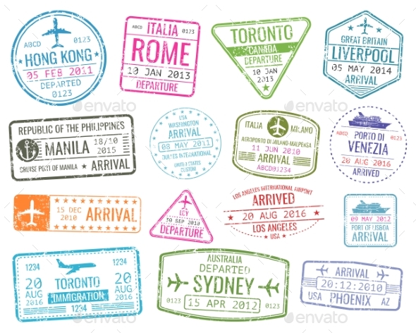 590x472 Passport Stamp Graphics, Designs Amp Templates From Graphicriver