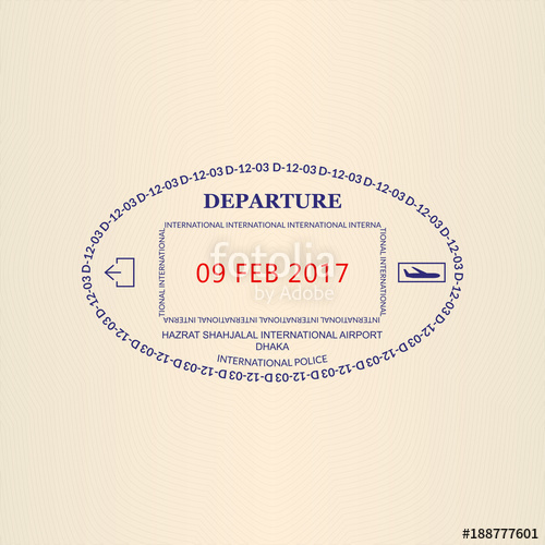 500x500 Passport Stamp. Visa Or Immigration Airport Stamp. Vector