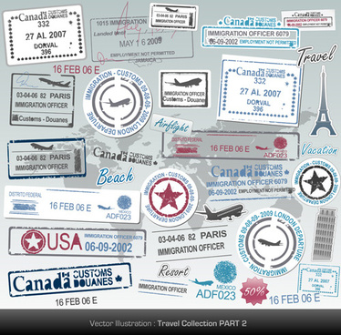 374x368 Passport Stamps Vectors Free Free Vector Download (871 Free Vector
