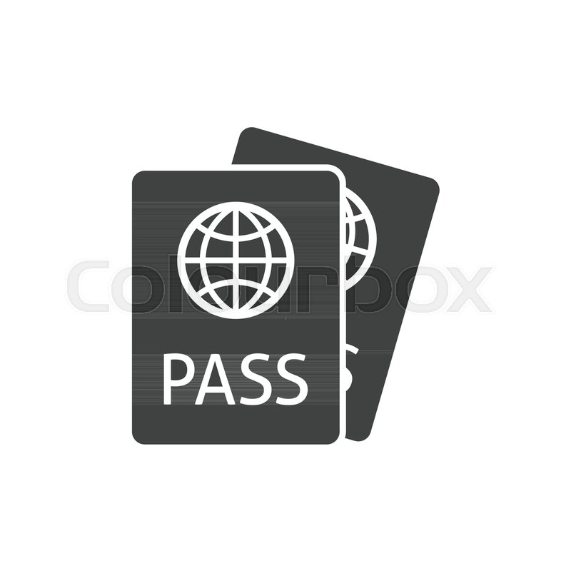 800x800 Passport Vector Icon On White Background Stock Vector Colourbox