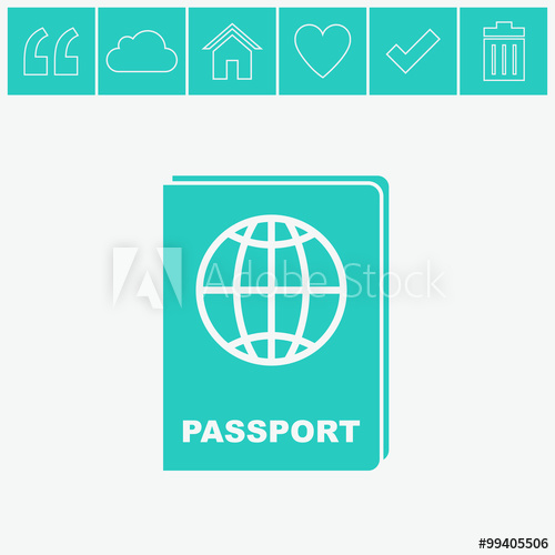 500x500 Passport Vector Icon.