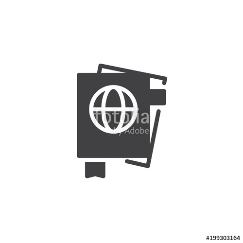 500x500 Passport Vector Icon. Filled Flat Sign For Mobile Concept And Web