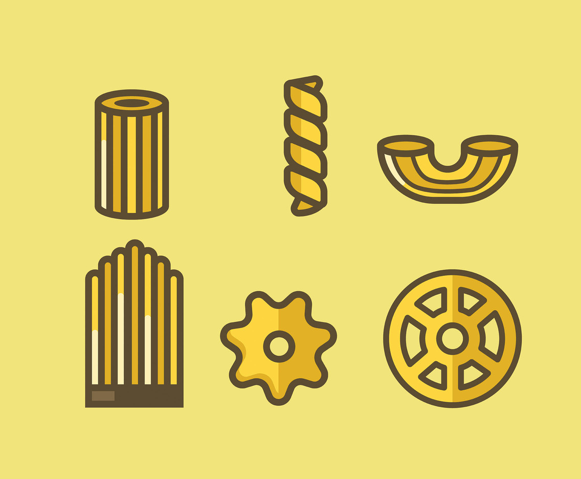 1136x936 Pasta Vector In Thick Lines Vector Art Amp Graphics
