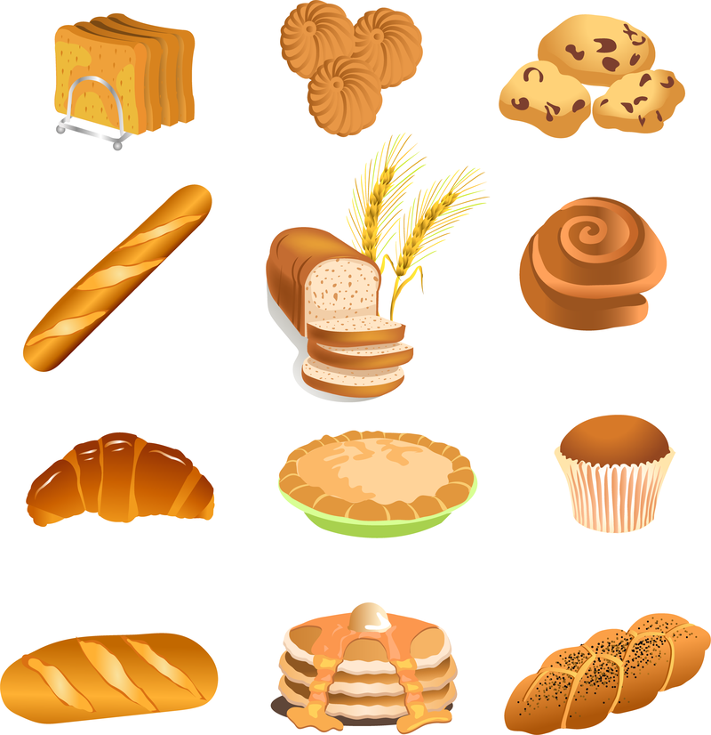 800x826 Fastfood Breakfast Pastries Vector