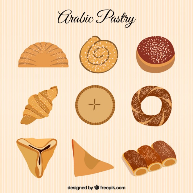 626x626 Hand Drawn Arabic Pastry Vector Premium Download