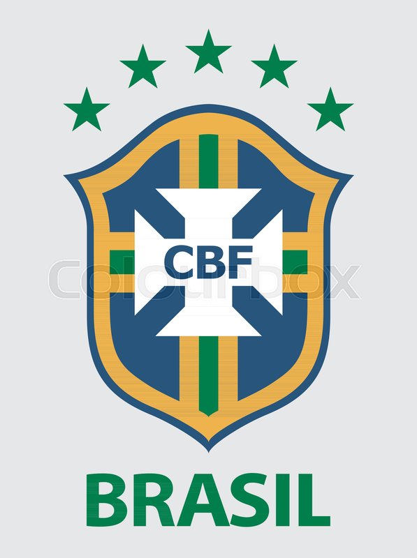 597x800 Brazil Official Logo, Cbf, Soccer, Football Vector Patch. Stock