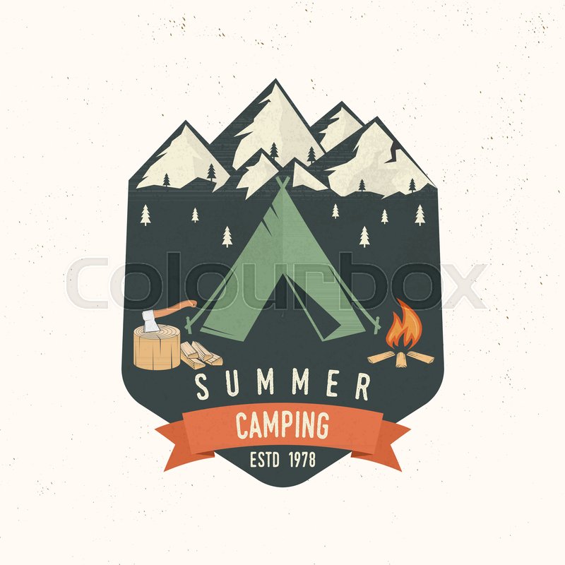 800x800 Summer Camping Patch. Vector Illustration. Concept For Shirt Or