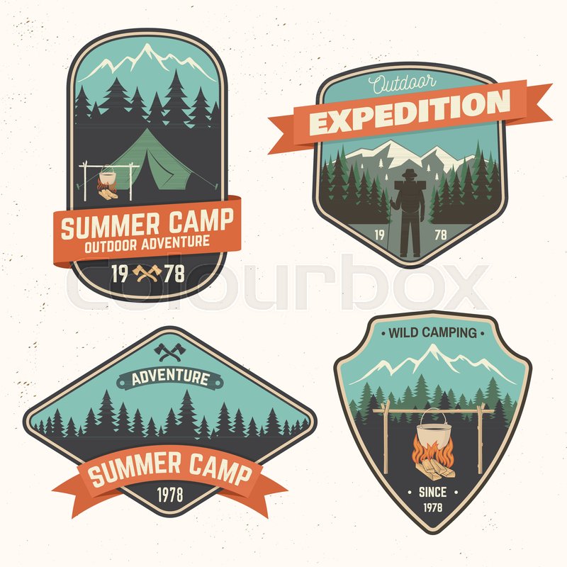 800x800 Summer Camp Patch. Vector Illustration. Concept For Shirt Or Print