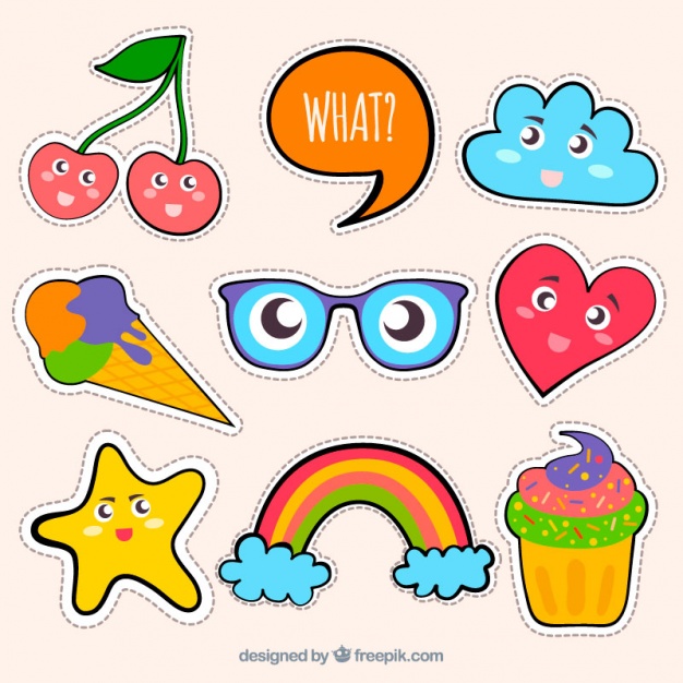 626x626 Collection Of Funny Patches Vector Free Download