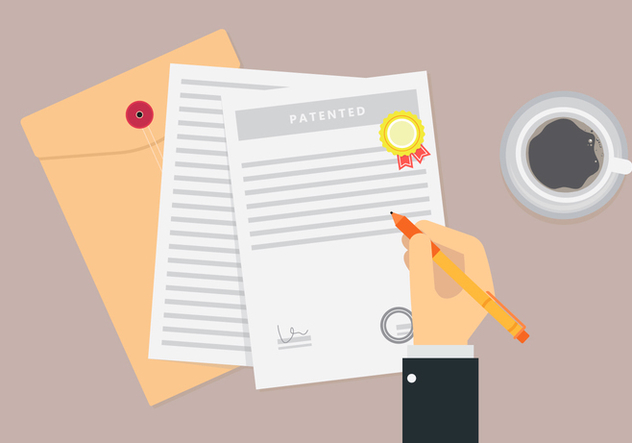 632x443 Patent Letter With Hand Writing Free Vector Download 399129 Cannypic