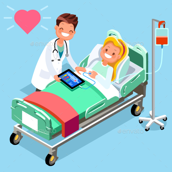 590x590 Isometric Medical Staff Group Of Doctor And Patient Vector By