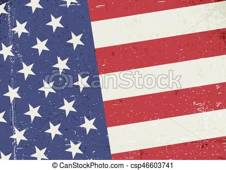 450x338 Grunge United States Of America Flag. Abstract Patriotic